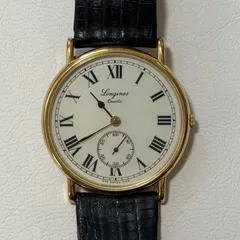 LONGINES ロンジン Quartz クォーツ メンズ 腕時計 スモールセコンド ローマン ゴールド 動作未確認 ヴィンテージのサムネイル