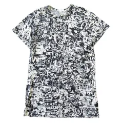 美品 CARVEN カルヴェン 総柄 ポケット Tシャツ カットソー 半袖 ストレッチ 薄手 サイズXS ホワイト/ブラック レディース 古着 中古 USEDのサムネイル
