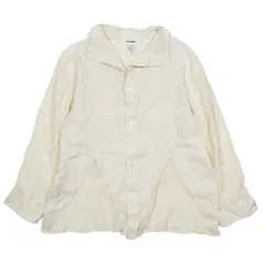 美品 Plantation プランテーション 花柄 レース チュール リネンシャツ ブラウス カットソー 長袖 M ホワイト レディース 古着 中古 USEDのサムネイル