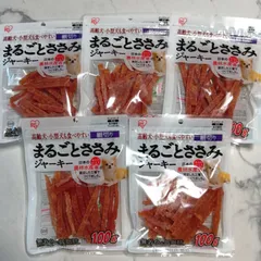 アイリスオーヤマ　まるごとささみジャーキー　細切り　無着色&低脂肪　100g ×5袋セットのサムネイル