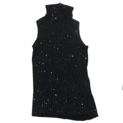 シャネル CHANEL スター スパンコール ニット トップ スカーフ付き 
