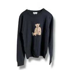 DOUBLE STANDARD CLOTHING ダブルスタンダードクロージング テディベア ニットトップス 定価24200円 長袖 プルオーバー レディース サイズ38 ネイビー 秋 ゴーゴー古着久喜倉庫店 4 No.K2532のサムネイル