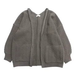 美品 BEAMS HEART ビームスハート ニット ボタンレス カーディガン カットソー ゆったり 長袖 茶 ブラウン レディース 古着 中古 USEDのサムネイル