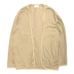 美品 FLISTFIA フリストフィア パイピング カーディガン カットソー 長袖 サイズ4 ブラウン グレージュ メンズ 古着 中古 USEDのサムネイル