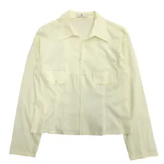 良品 GIVENCHY ジバンシィ 90's ジップアップ シャツ ブラウス カットソー オールド ビンテージ ヴィンテージ 42 アイボリー レディース 古着 中古 USEDのサムネイル