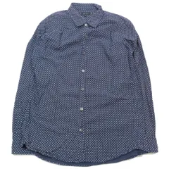 19SS JOSEPH HOMME ジョゼフオム ドット シャツ ブラウス 長袖 カットソー コットン 48 ネイビー メンズ 古着 中古 USEDのサムネイル
