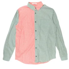 美品 Carven カルヴェン ギンガムチェック シャツ カットソー 長袖 クレイジーパターン サイズ38 緑 グリーン 赤 レッド レディース 古着 中古 USEDのサムネイル