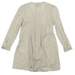 REKISAMI COUTURE レキサミ 長袖 ブラウス ウエストタック フェイクパール ラインストーン ボタン 36 ベージュ レディース 古着 中古 USEDのサムネイル