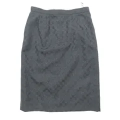 美品 NINA RICCI ニナリッチ ヴィンテージ チェック柄 フォーマル タイトスカート 膝丈 7 ブラック レディース 古着 中古 USEDのサムネイル