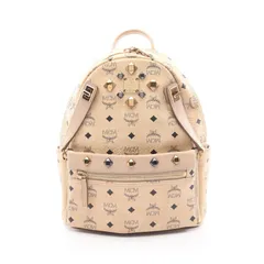 エム・シー・エム MCM リュックサック バックパック STARK スターク ヴィセトス スタッズ ベージュ PVCコーティングキャンバス レザー ヴィセトス スタッズ バックパックのサムネイル