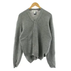 コムデギャルソンシャツ COMME des GARCONS SHIRT LOCHAVEN of SCOTLAND ツイストニットカーディガン 長袖 Vネック 変形 S グレー S05208 /KUのサムネイル