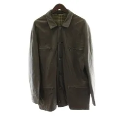 パパス Papas レザージャケット 羊革 ラムレザー M 茶 ブラウン ステンカラー コート D0484LJM005A /PP ■GY12のサムネイル