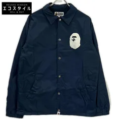 A BATHING APE　アベイシングエイプ　001GDD201001X ネイビー ナイロン コーチジャケット　Lのサムネイル