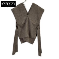 yori ヨリ グレンチェック柄 カシュクールベスト ジレ - メルカリ