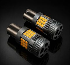 닛산 페어 레이디 Z H1.7~H10.9 Z32 폭광 S25(BA15S) 앰버 LED 윙커 냉각팬 탑재 하이프라 방지 저항 내장 2개 세트 차검 대응
