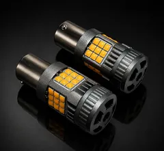 三菱 ミニキャブ ブラボー H1.1～H2.12 U4#V 爆光 S25(BA15S) アンバー LED ウインカー 冷却ファン搭載 ハイフラ防止抵抗内蔵 2個セット 車検対応のサムネイル