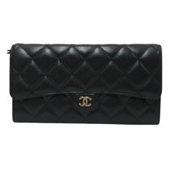 程度良好品 CHANEL シャネル ラムスキン マトラッセ クラシック ロング