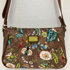 6996 OILILY オイリリー ショルダーバッグ 小さめ ミニ ブラウン 花柄 レディースのサムネイル