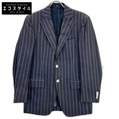 Ermenegildo Zegna　エルメネジルドゼニア　TRAVEL ネイビー ストライプ2Bジャケット　44のサムネイル