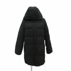バックナンバー BACK NUMBER ダウンコート ロング丈 フード付き 無地 ダブルジップ フェイクファー M 黒 /SY12 ■ECD001のサムネイル