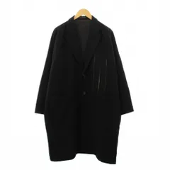 ヨウジヤマモト YOHJI YAMAMOTO B チェスターコート アウター ロング丈 シングル ワンカラー ウール 1 黒 ブラック NC-C56-103 /BBのサムネイル