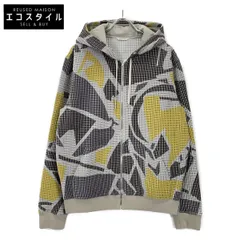 HERMES　エルメス　91-5508 イエロー×グレー マルチカラー ジップパーカー ブルゾン　XXLのサムネイル
