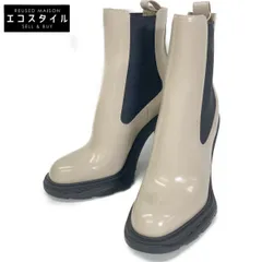 ALEXANDER McQUEEN　アレキサンダーマックイーン　【新品同様】21年製 678530 パテント ハイヒール サイドゴアブーツ　36 1/2のサムネイル