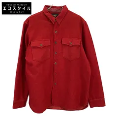 RRL　ダブルアールエル　レッド ウールコットン シャツジャケット　XLのサムネイル