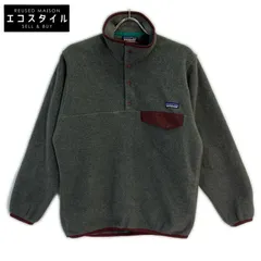 Patagonia　パタゴニア　グレー×ボルドー SYNCHILLA フリース スナップ T　XSのサムネイル