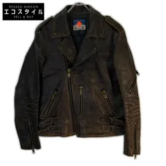 black means　ブラックミーンズ　【美品】945ー62TJ07-1 USED加工 ダブルライダース　6のサムネイル