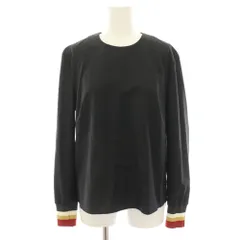 メゾンキツネ MAISON KITSUNE シャツ ブラウス プルオーバー 長袖 バックボタン 36 チャコールグレー 赤 レッド KWH-08530-B /YTのサムネイル