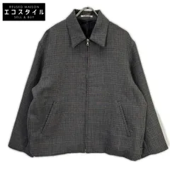 AURALEE　オーラリー　A8AB02BN チャコールグレー ウール DOUBLE FACE CHECK ZIP BLOUSON/ダブルフェイスチェックジップブルゾン　3のサムネイル