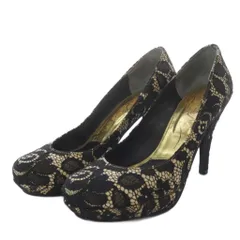 ジュゼッペザノッティデザイン GIUSEPPE ZANOTTI DESIGN パンプス ピンヒール ラウンドトゥ レース 35.5 ブラック /YO11 ■SHのサムネイル