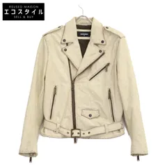 DSQUARED2　ディースクエアード　【美品/国内正規】S71AN0205 エイジング加工 レザー ダブルライダースジャケット　50のサムネイル