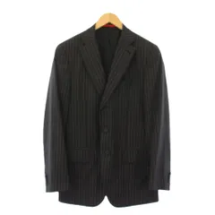 イザイア ISAIA テーラードジャケット ストライプ ウール 46 黒 /KHのサムネイル