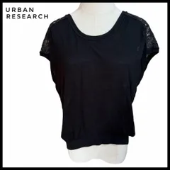 ROSSO URBAN RESEARCH アーバンリサーチロッソ　レース切替 半袖　カットソー トップス　黒 ブラック　フリーサイズ　レース　レディースのサムネイル