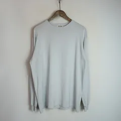 正規 AURALEE オーラリー LUSTER PLAITING L/S TEE ラスター プレーティング 長袖 Tシャツ ロンT A20SP01GT サックスブルー 3 3957Q★4のサムネイル