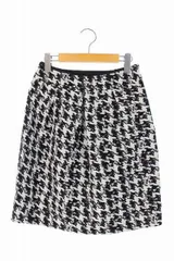 カーラ Cara スカート 台形 千鳥格子 ひざ丈 64-91 白 黒 /HK ■ACのサムネイル