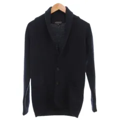 バーニーズニューヨーク BARNEYS NEW YORK カーディガン ニット ショールカラー 長袖 ボタン留め S 紺 ネイビー /SD ■ECF004のサムネイル