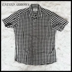 UNITED ARROWS ユナイテッドアローズ ギンガムチェック 半袖シャツ スリムフィット　リネン混　麻　ユニセックス　メンズ　レディースのサムネイル