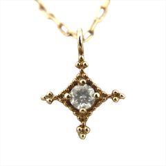 miroir ミロワ ダイヤモンド ネックレス ダイヤモンド K10YG 0.6g