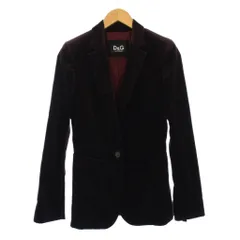 ディー&ジー ドルガバ ドルチェ&ガッバーナ D&G テーラードジャケット ブレザー アウター シングル 総裏地 ベロア 40 ボルドー /BBのサムネイル