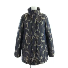 セオリーリュクス theory luxe ダウンジャケット 上着 38 黒 ブラック 茶 ブラウン カモフラージュ柄 スタンドカラー 長袖 /APのサムネイル