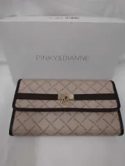 【新品/未使用品】 Pinky&Dianne グリッドシリーズ 長財布 ブラウンのサムネイル