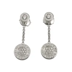 BVLGARI ブルガリ ピアス ダイヤモンド ホワイトゴールド ブルガリ BVLGARI ダブル ロゴ ダイヤ ピアス K18 WG ホワイトゴールド