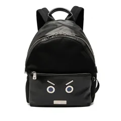 フェンディ フェイス リュック バックパック 7VZ012 ブラック レザー ナイロン レディース FENDI【1-0236462】のサムネイル