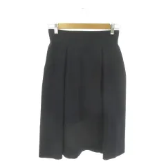 フォクシーニューヨーク FOXEY NEW YORK スカート 40 紺 ネイビー タック ミディ丈 33171-NASFE210P /AO41 ■GY62のサムネイル