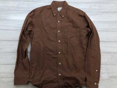 アーバンリサーチ URBAN RESEARCH Rugged Quality アメカジ トラッド ツイル 長袖 ボタンダウン シャツ 茶色 M メンズ コットン100%のサムネイル