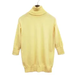 セブンテンバイミホカワヒト SEVEN TEN by MIHO KAWAHITO 19AW タートルネック プルオーバー ニット セーター 七分袖 M イエローのサムネイル