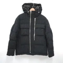 Paul Smith ポールスミス ダウンコート ダウン フランス産ダウン ジップアップ ちりめん調 ダブルジップ ブラック Mサイズ ◇〇☆のサムネイル